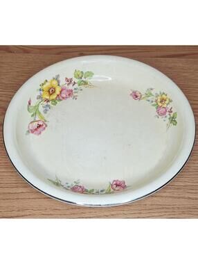 Homer Laughlin VTG "OvenServe" Pie Baker – Floral Pattern – Made in USA